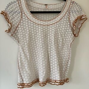 Free People Garner Tee White
